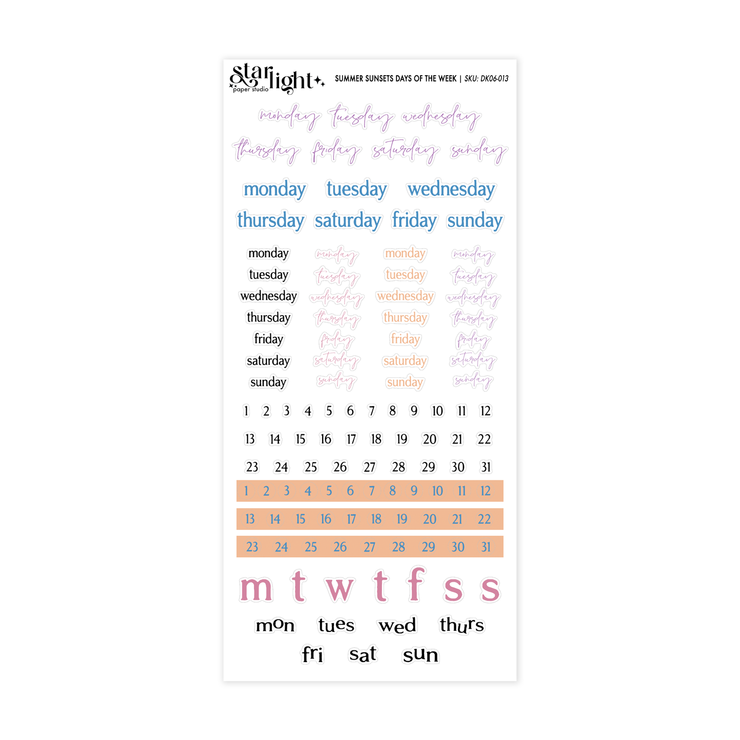 Summer Sunsets ✧ Decorative Kit