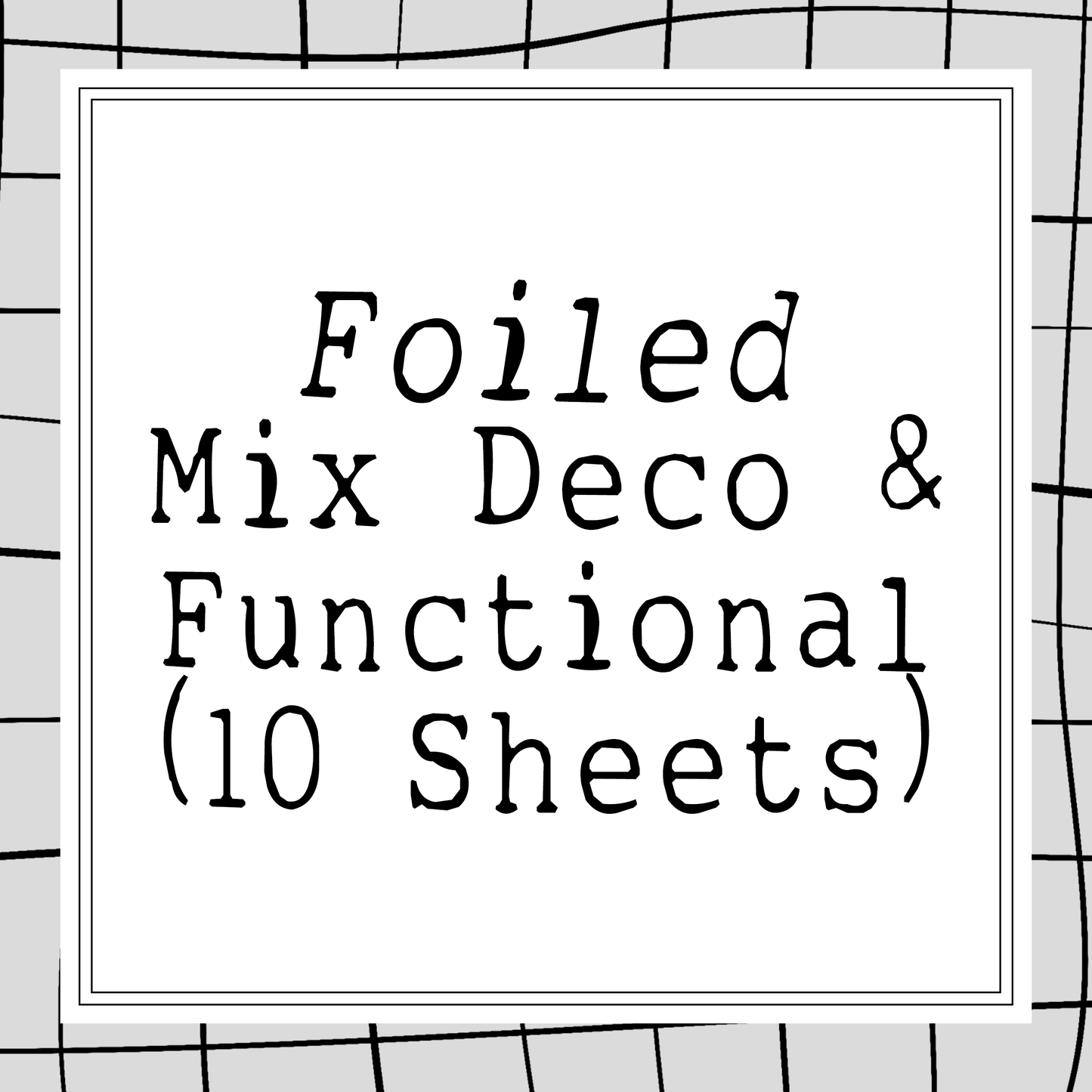Oops Bag: Foiled Mix Deco & Functional | 10 Sheets