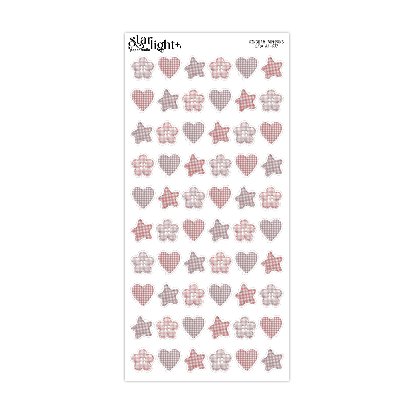 Gingham Buttons