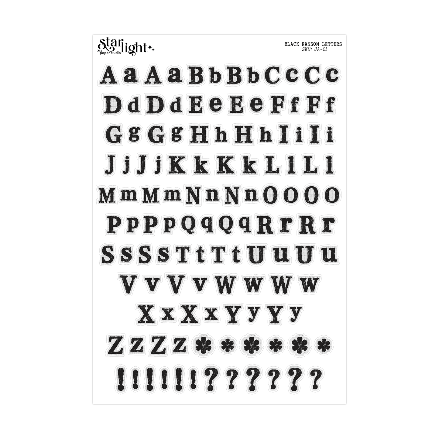 Black Ransom Letters