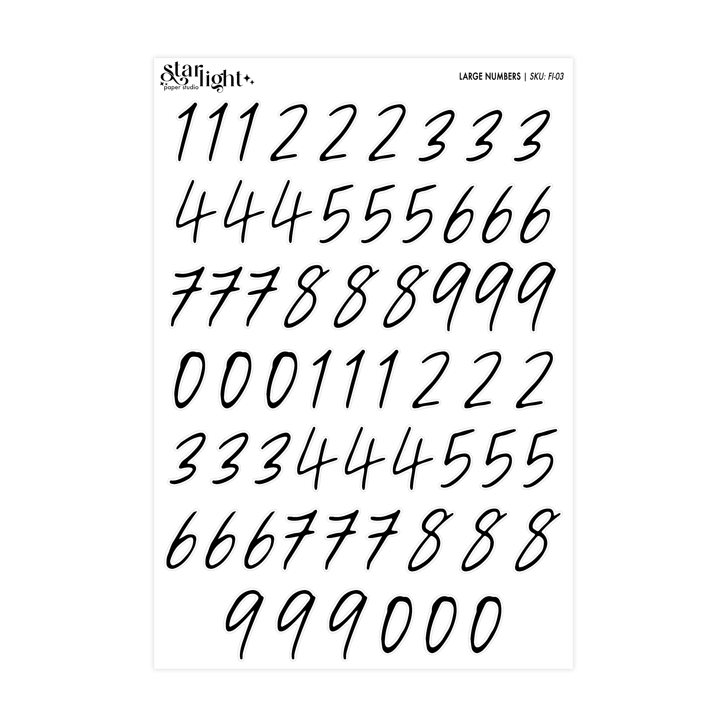 Paper Large Numbers Large Numbers – starlightpaperstudio
