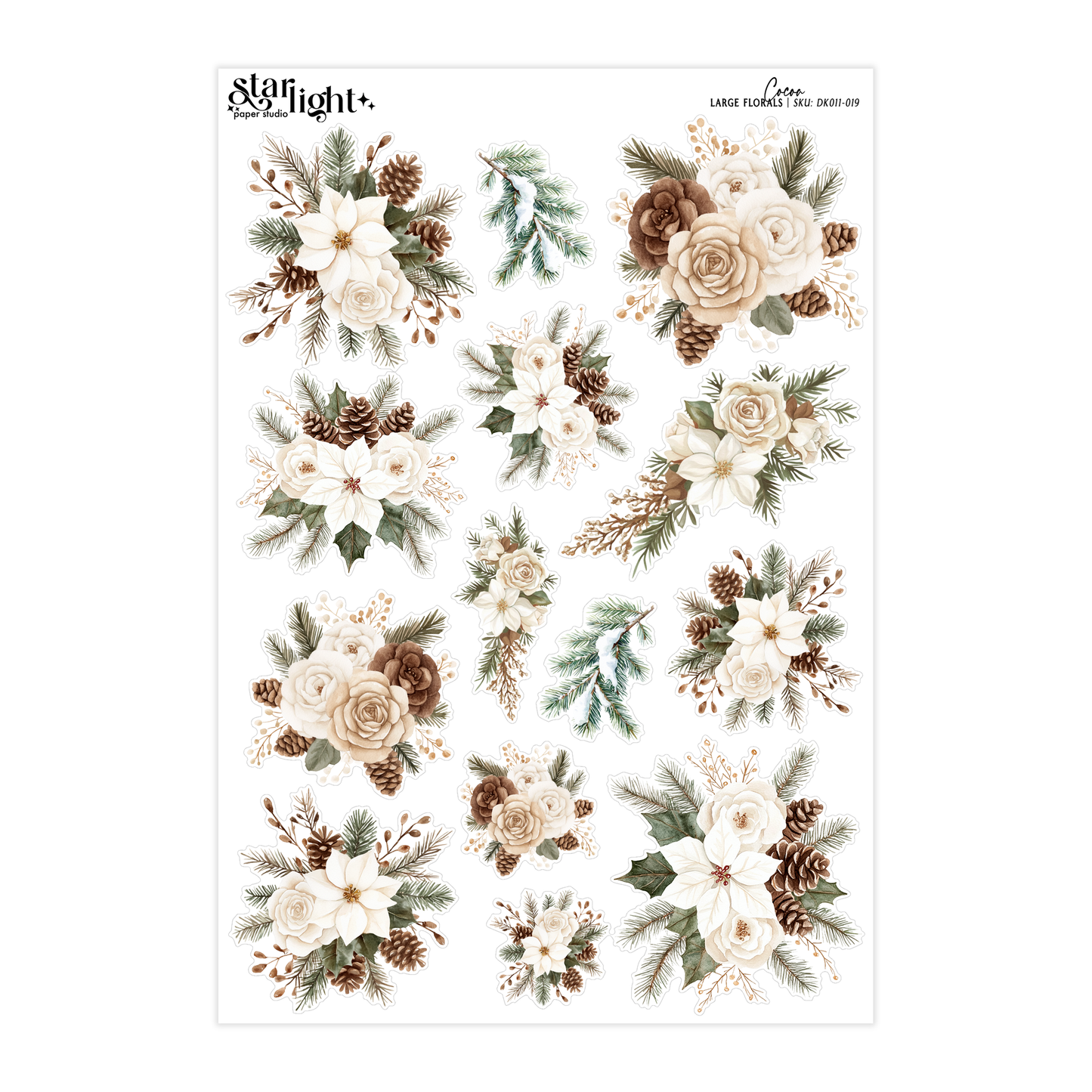 Cocoa Large Florals