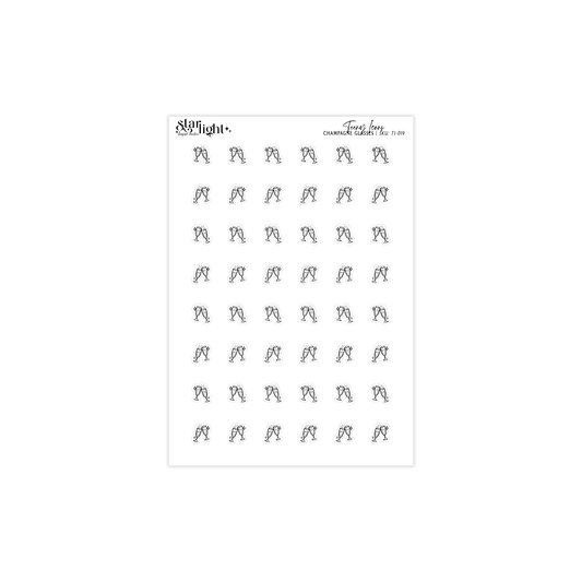 Teeny Icons: Champagne Glasses