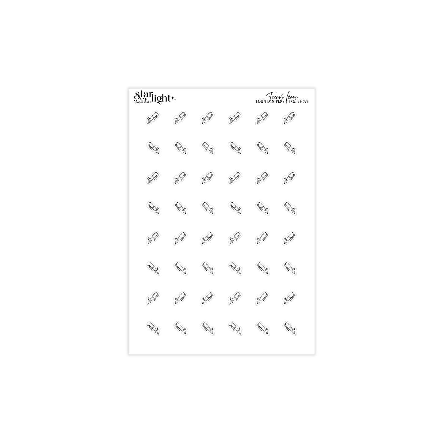 Teeny Icons: Fountain Pens