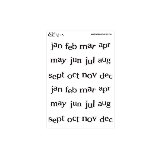 Abbreviated Months