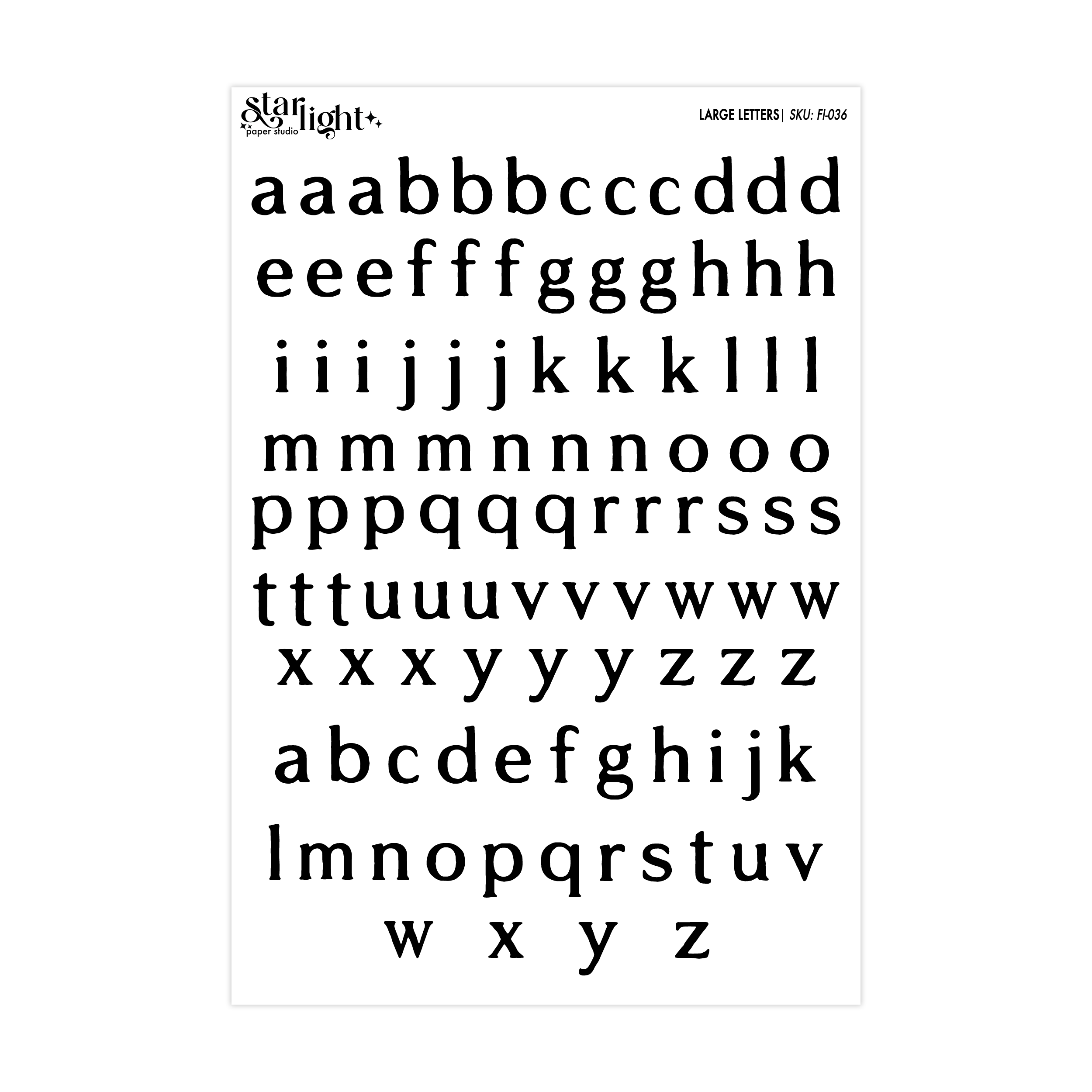 Large Paper Lettering Large Letters – starlightpaperstudio