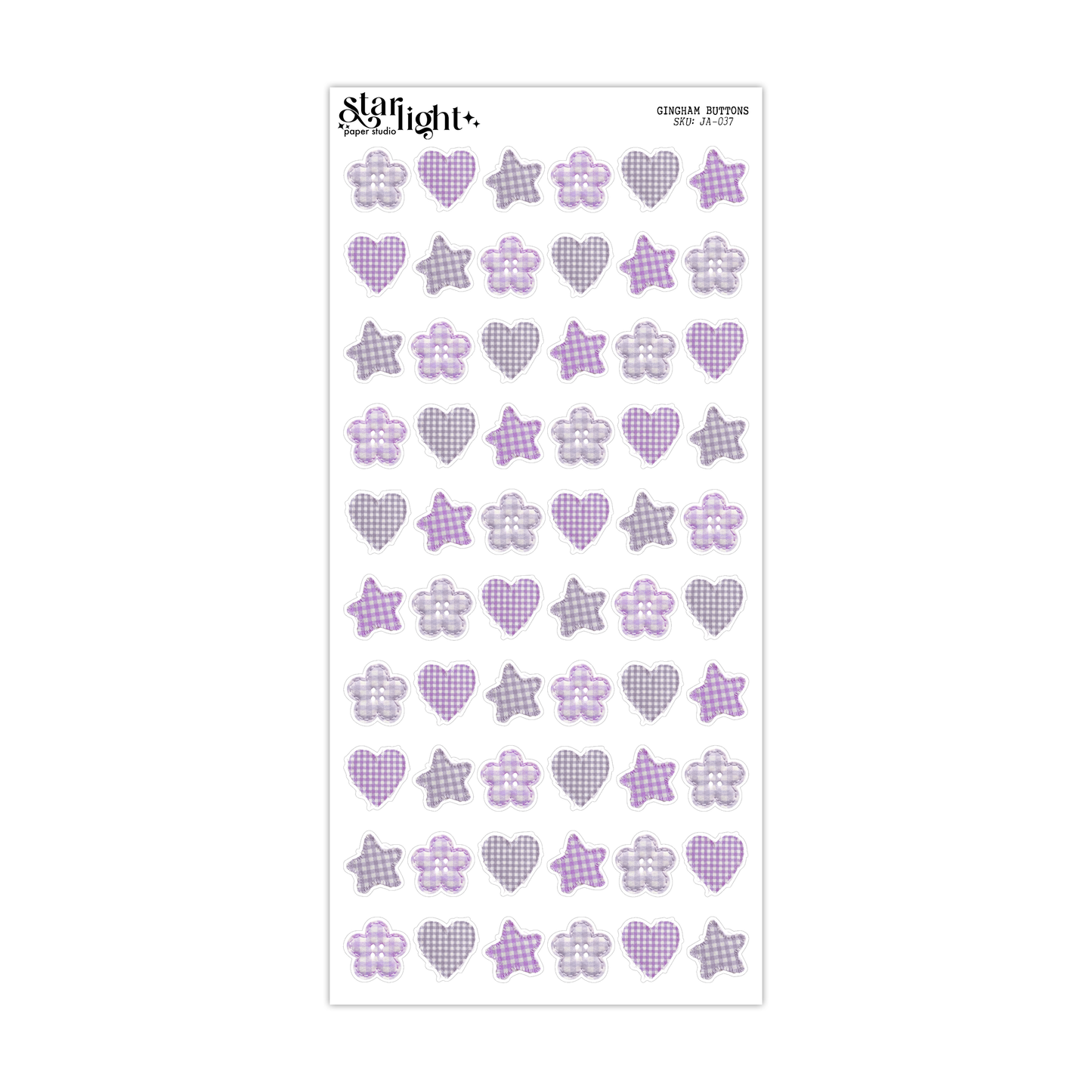 Gingham Buttons