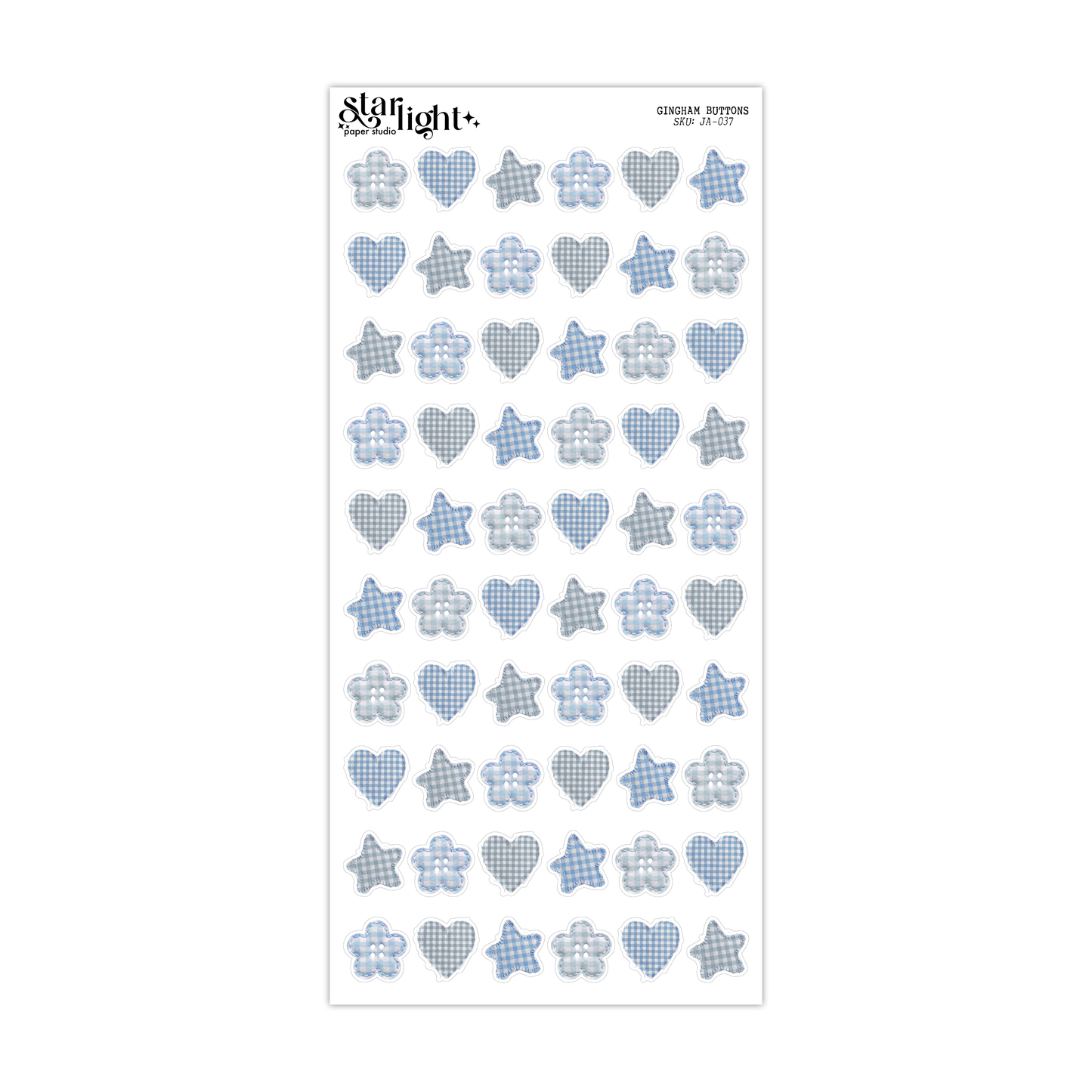 Gingham Buttons