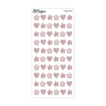 Gingham Buttons