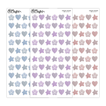 Gingham Buttons