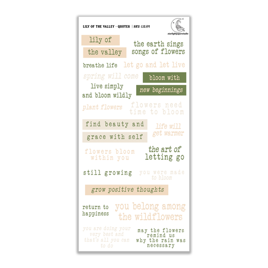 Lily of the Valley Quotes ✧ Decorative Kit