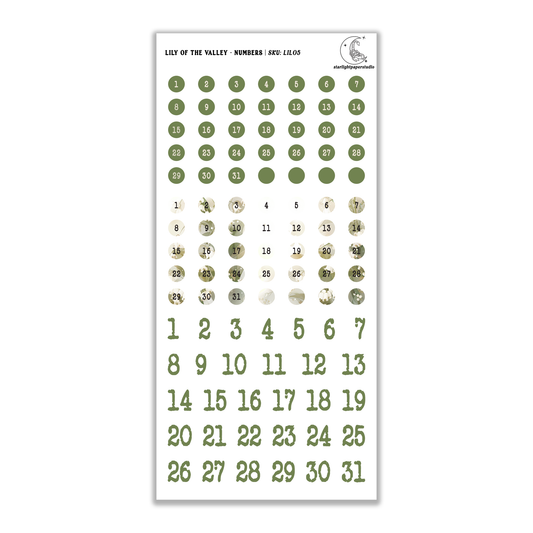 Lily of the Valley Numbers ✧ Decorative Kit