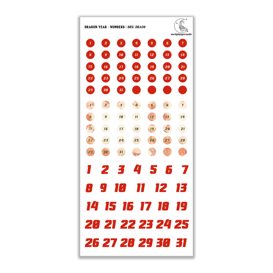 Dragon Year Numbers ✧ Decorative Kit