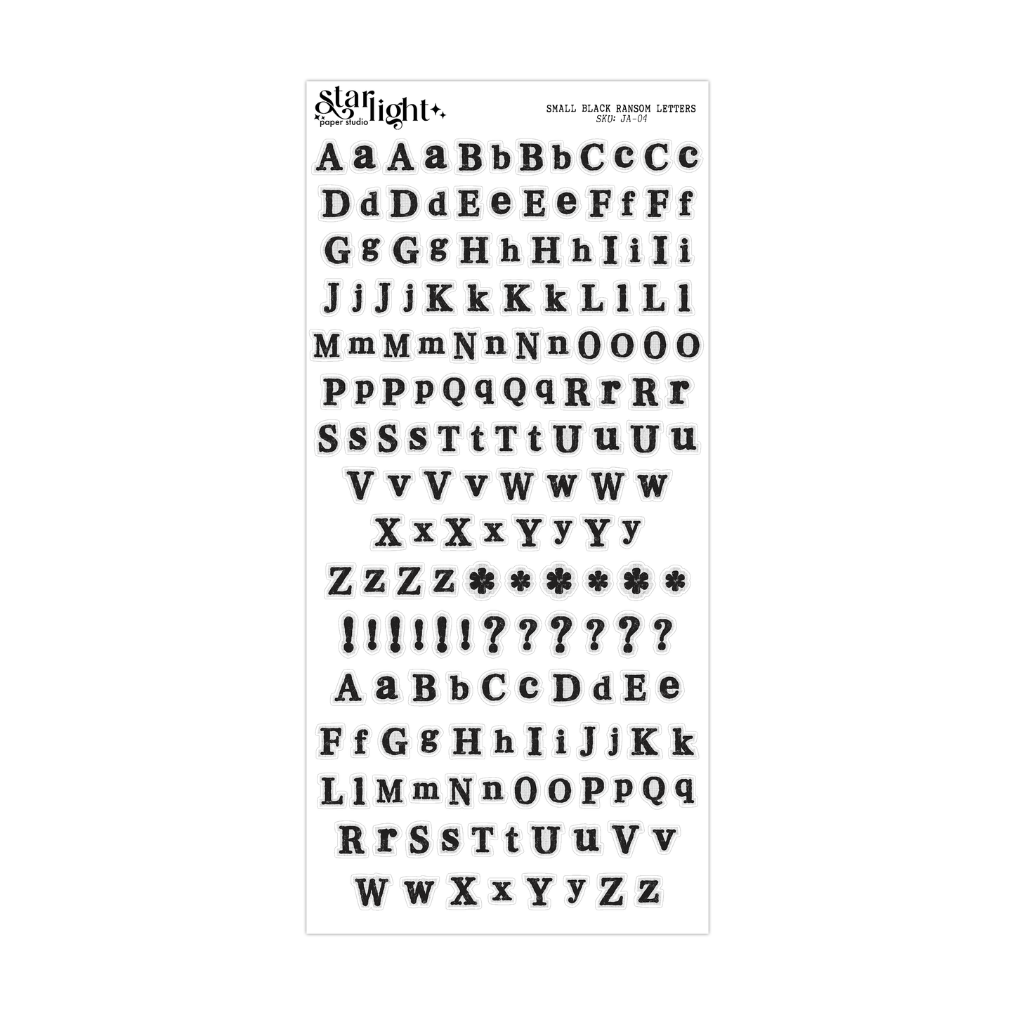 Small Black Ransom Letters